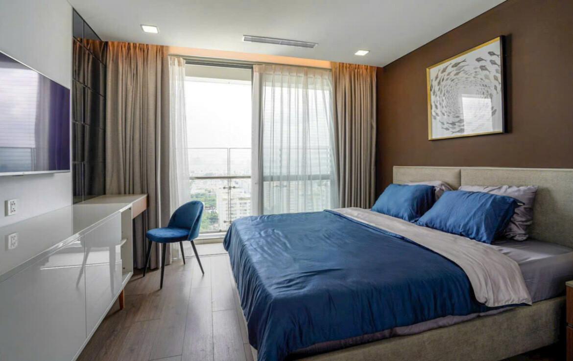 phong ngu master rong rai 1170x738 - Giá mua bán căn hộ 3pn chung cư Riverpark Premier phường Tân Hưng T4/2026