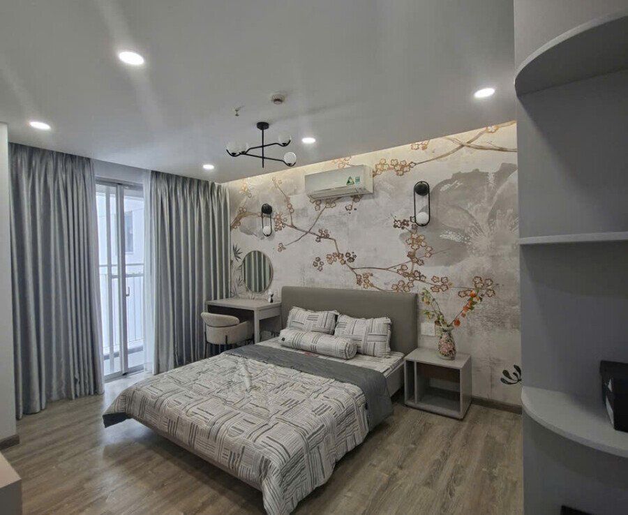 phong ngu scenic 1 cho thue 900x738 - Cho thuê căn hộ đẹp Tại Scenic Valley 1. DT 110m2 Thiết kế 3 Phòng-2wc- View hồ bơi. Giá 35 Triệu/Tháng