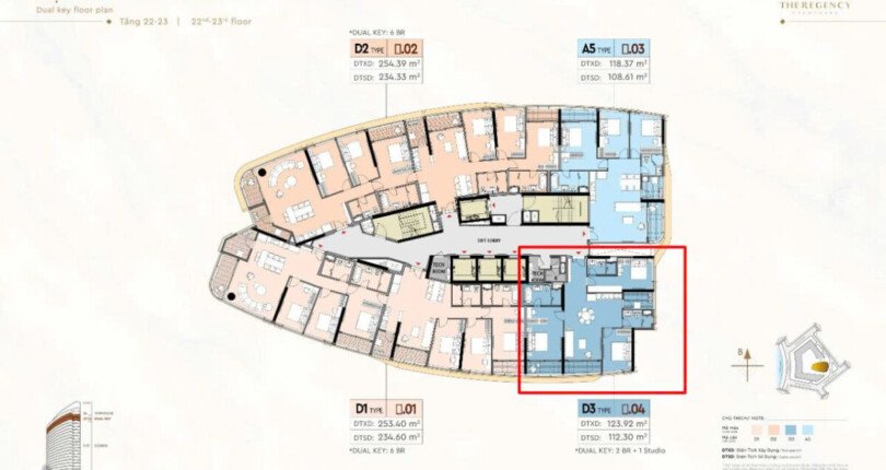 Bán căn hộ Dual Key tầng 23 chung cư Regency Phú Mỹ Hưng