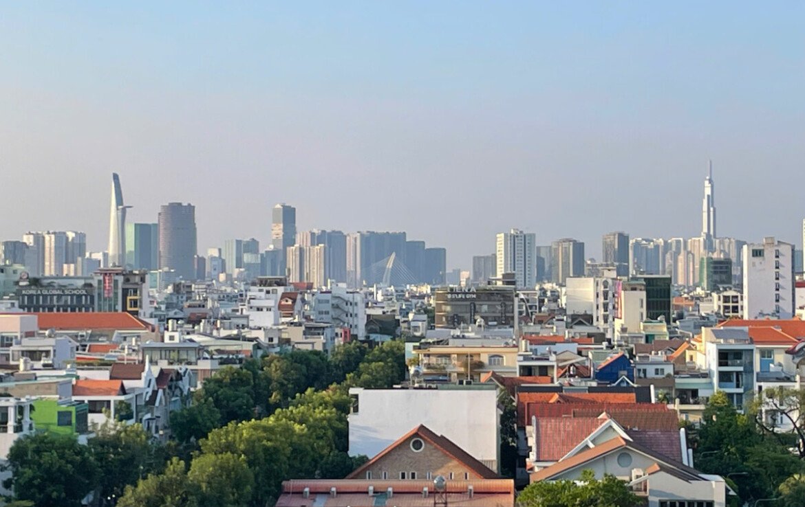 view can ho sky 3 cho thue 1 1170x738 - Cho thuê căn hộ Sky Garden 3. DT 56m2 Thiết kế 2 Phòng ngủ-1wc- Nhà lầu cao view thoáng. Giá 12 Triệu/Tháng