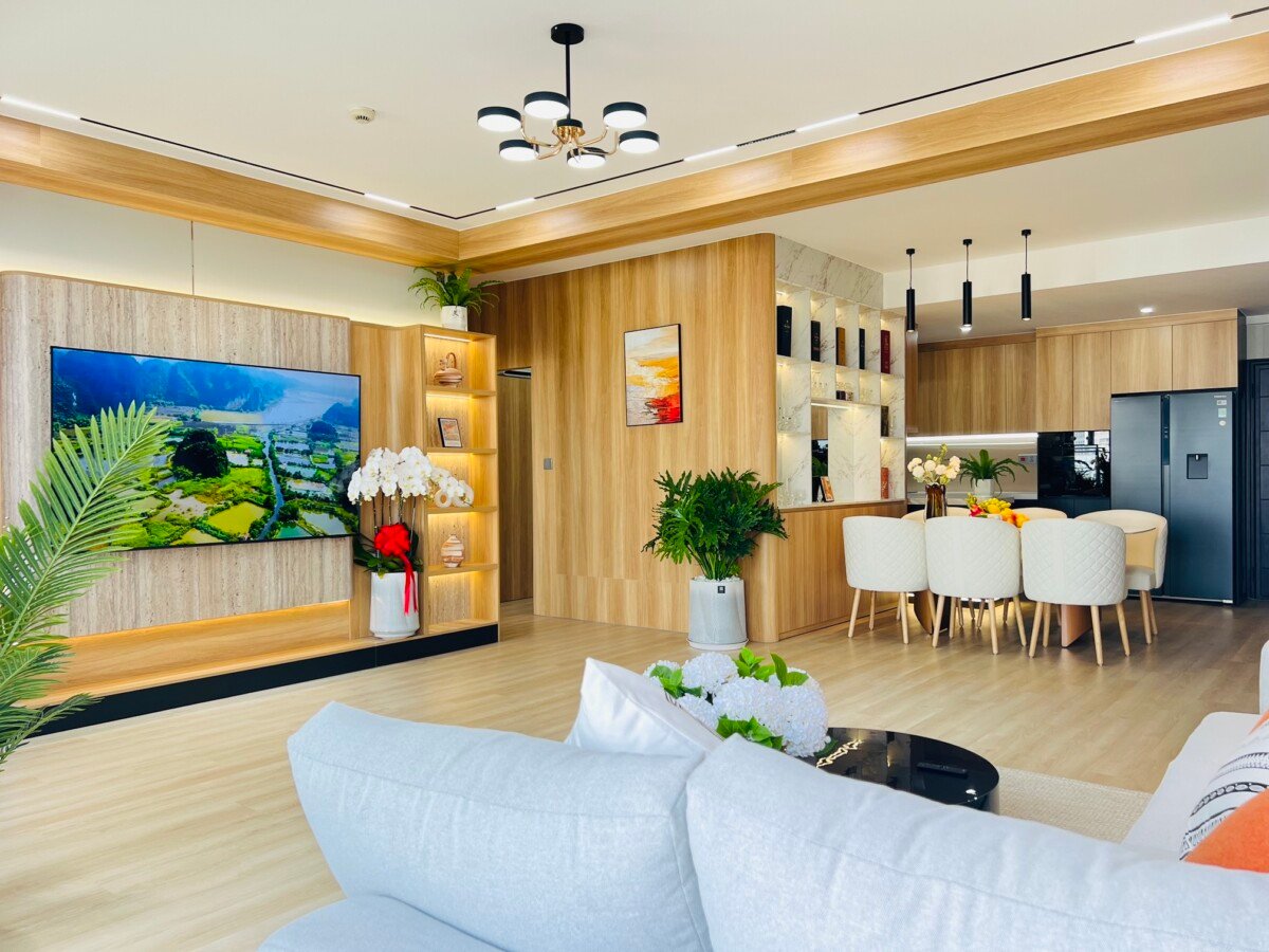 goc phong khach 1 - Giảm giá bán gấp căn hộ 3pn tòa B view sông chung cư Scenic Valley 1 phường Tân Mỹ