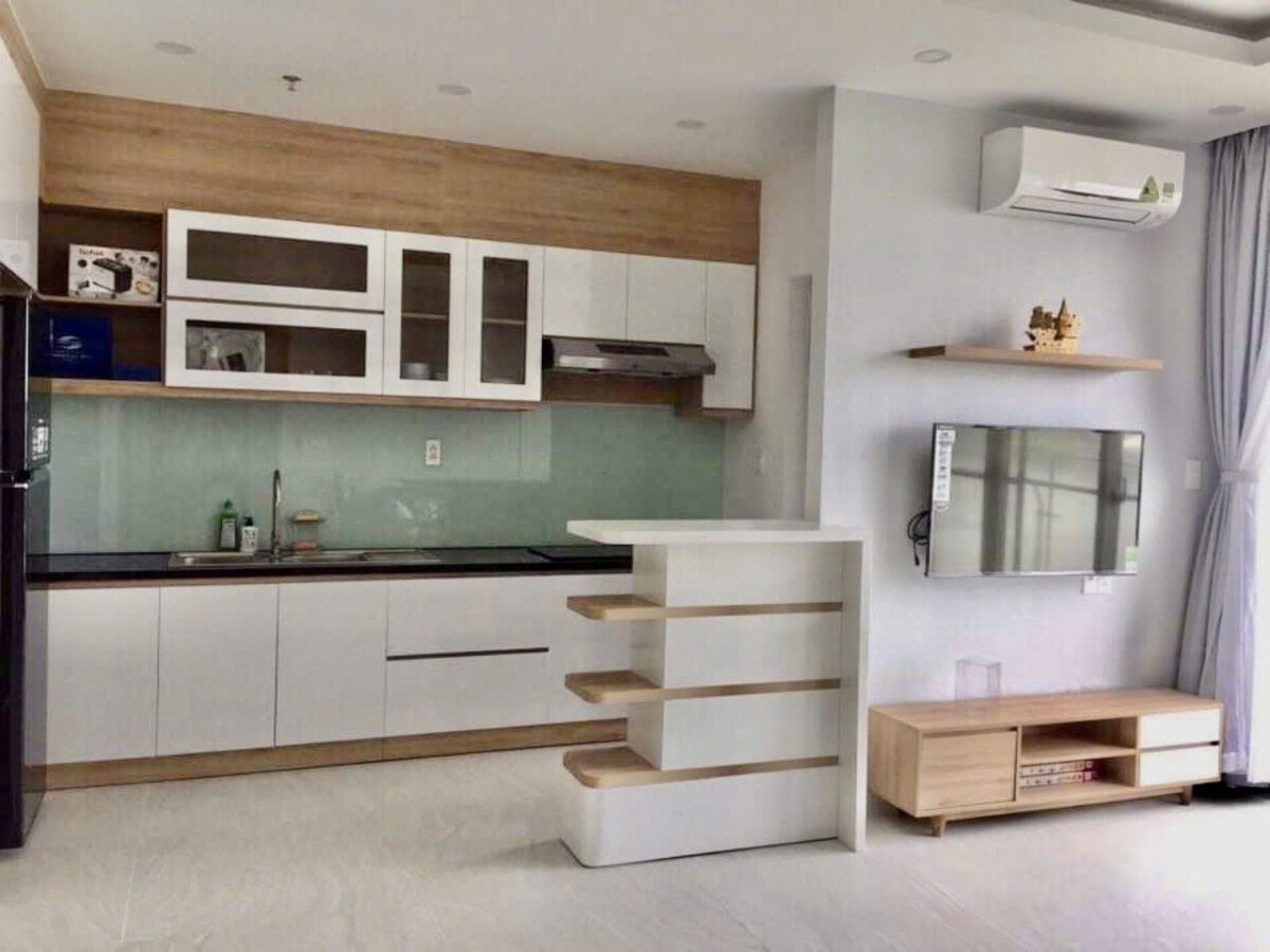 khong gian bep can ho cho thue - Giá cho thuê căn hộ 2pn tòa D chung cư Green Valley phường Tân Mỹ T4/2026