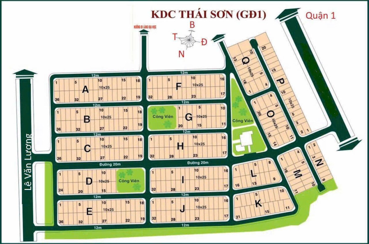 mat bang quy hoach kdc - Giá mua bán đất nền Biệt thự mặt đường Nội khu kdc Thái Sơn 1 Nhà Bè T4/2026