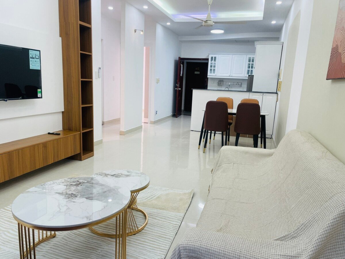 phong khach can ho ban 34 - Cho thuê căn hộ chung cư Sky Garden 2, 02pn, giá 16tr/tháng, nội thất mới .