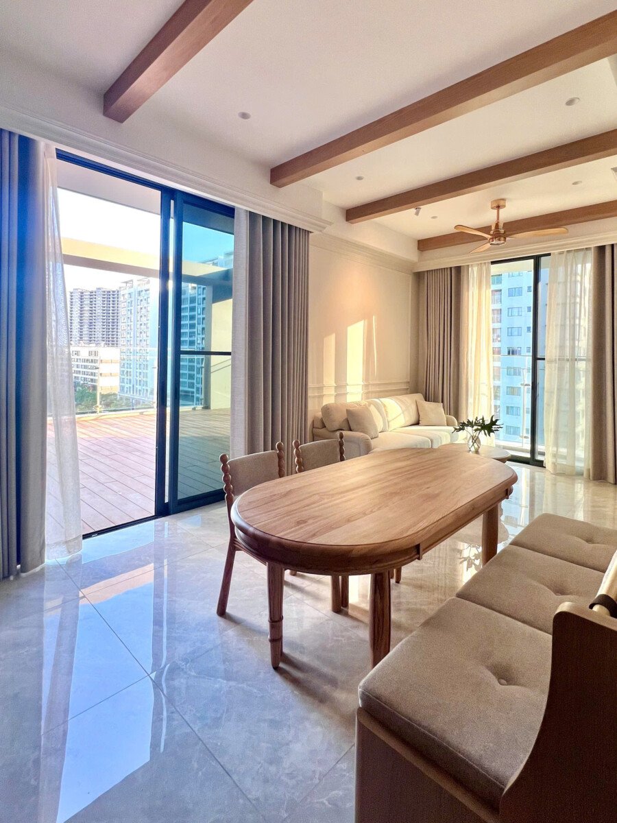 phong khach can ho cho thue 6 - Cho thuê căn hộ cao cấp chung cư Aurora, 02pn, giá 33tr/tháng, nhà đẹp, mới 100%.