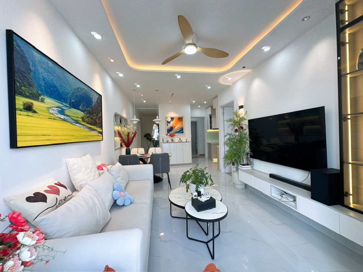 phong khach canho cho thue - Cho thuê căn hộ chung cư Sky Garden 3, 02pn, nhà đẹp, giá 25tr/tháng, nội thất mới.