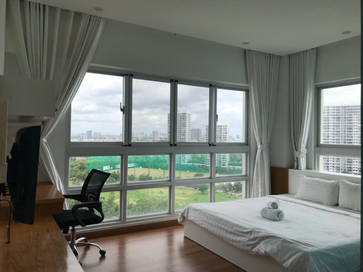 phong ngu 1 6 - Cho thuê căn hộ Happy Valley. DT 100m2 Thiết kế 3 Phòng-2wc- Lầu cao- Nội thất đầy đủ- Giá 30 Triệu/Tháng