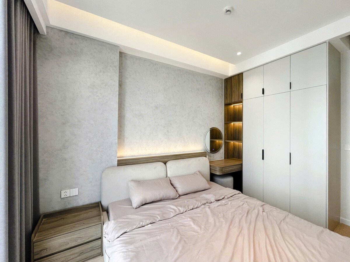 phong ngu can ho cho thue 6 - Cho thuê gấp căn hộ chung cư The Aurora Phú Mỹ Hưng,02pn, giá cho thuê 32tr/tháng.