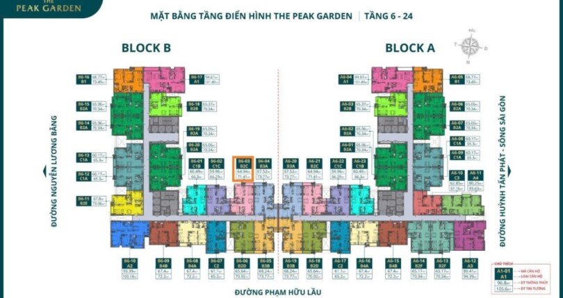 Giá mua bán căn hộ 2pn tòa A chung cư The Peak Garden phường Tân Mỹ T4/2026