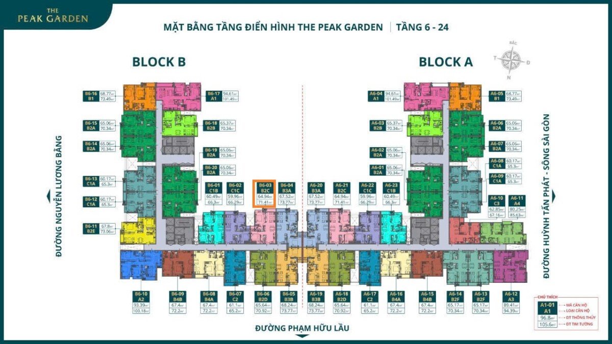 vi tri can ho ban - Giá mua bán căn hộ 2pn tòa A chung cư The Peak Garden phường Tân Mỹ T4/2026