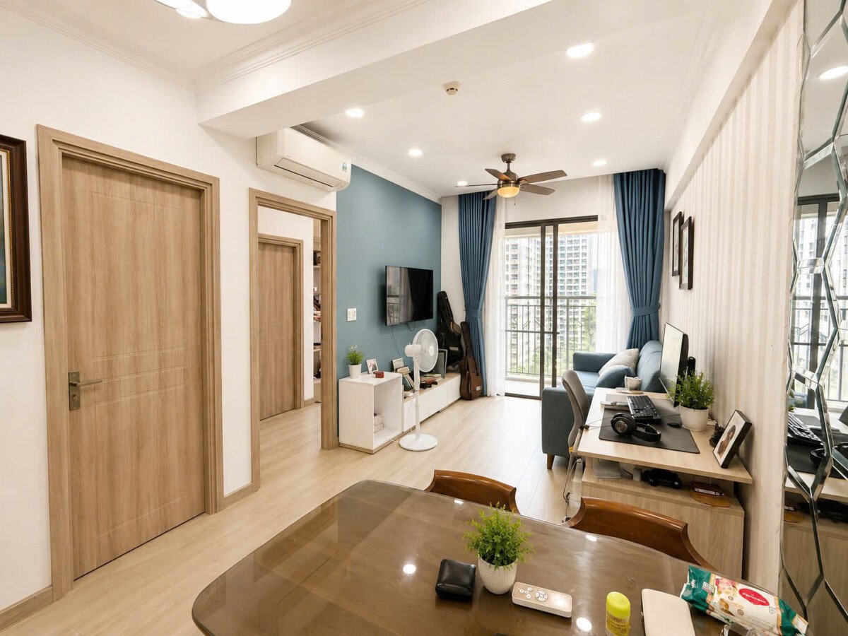 cho thue can ho 65m2 saigon soith 3 - Cho thuê căn hộ Saigon South Residences. DT 65m2 Thiết kế 2 Phòng-2wc- View hồ bơi- nhà đẹp- Giá 15 Triệu/Tháng