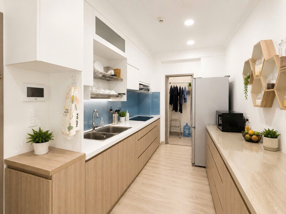 cho thue can ho 65m2 saigon soith 4 - Cho thuê căn hộ Saigon South Residences. DT 65m2 Thiết kế 2 Phòng-2wc- View hồ bơi- nhà đẹp- Giá 15 Triệu/Tháng
