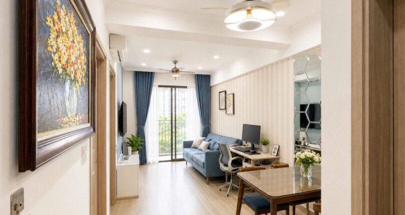 Cho thuê căn hộ Saigon South Residences. DT 65m2 Thiết kế 2 Phòng-2wc- View hồ bơi- nhà đẹp- Giá 15 Triệu/Tháng