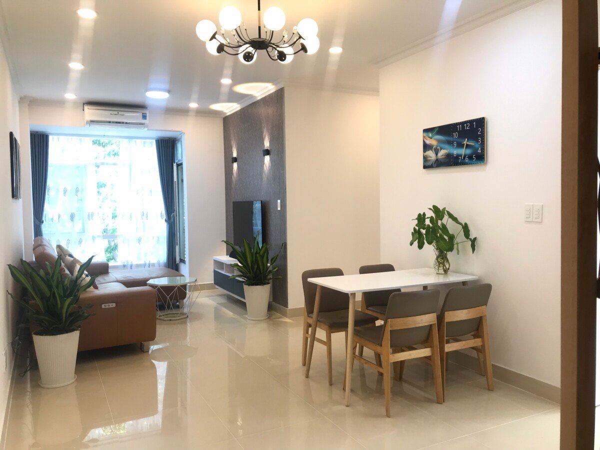 cho thue can hoc sky 3 - Cho thuê căn hộ Sky Garden 3. Căn góc 74m2 thiết kế 3 Phòng-2wc- Nội thất đầy đủ-Giá 19 Triệu/Tháng