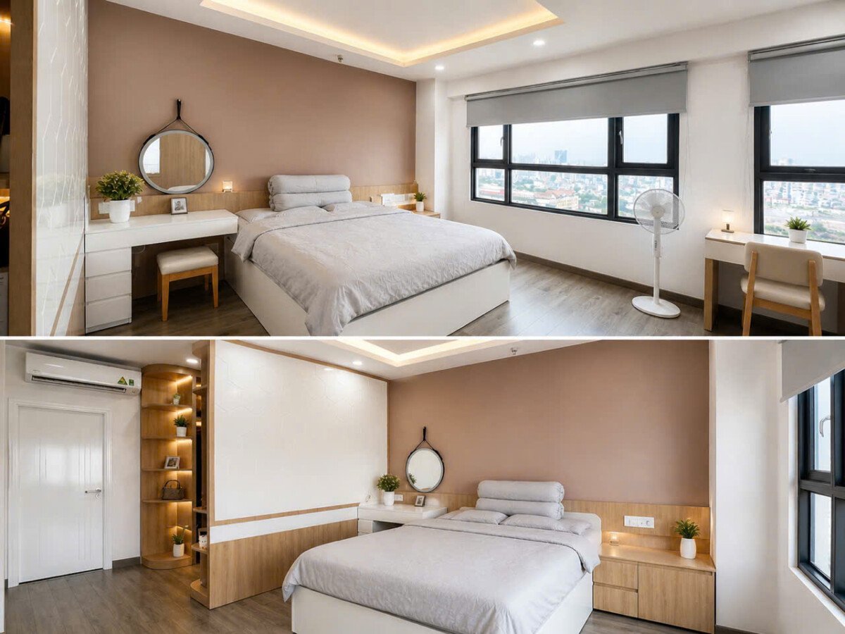 hien trang nha cho thue co 3pn hoan thien cao cap nhu hinh - Giá cho thuê căn hộ 3pn tòa A chung cư Nam Phúc Le Jardin phường Tân Mỹ T5/2026