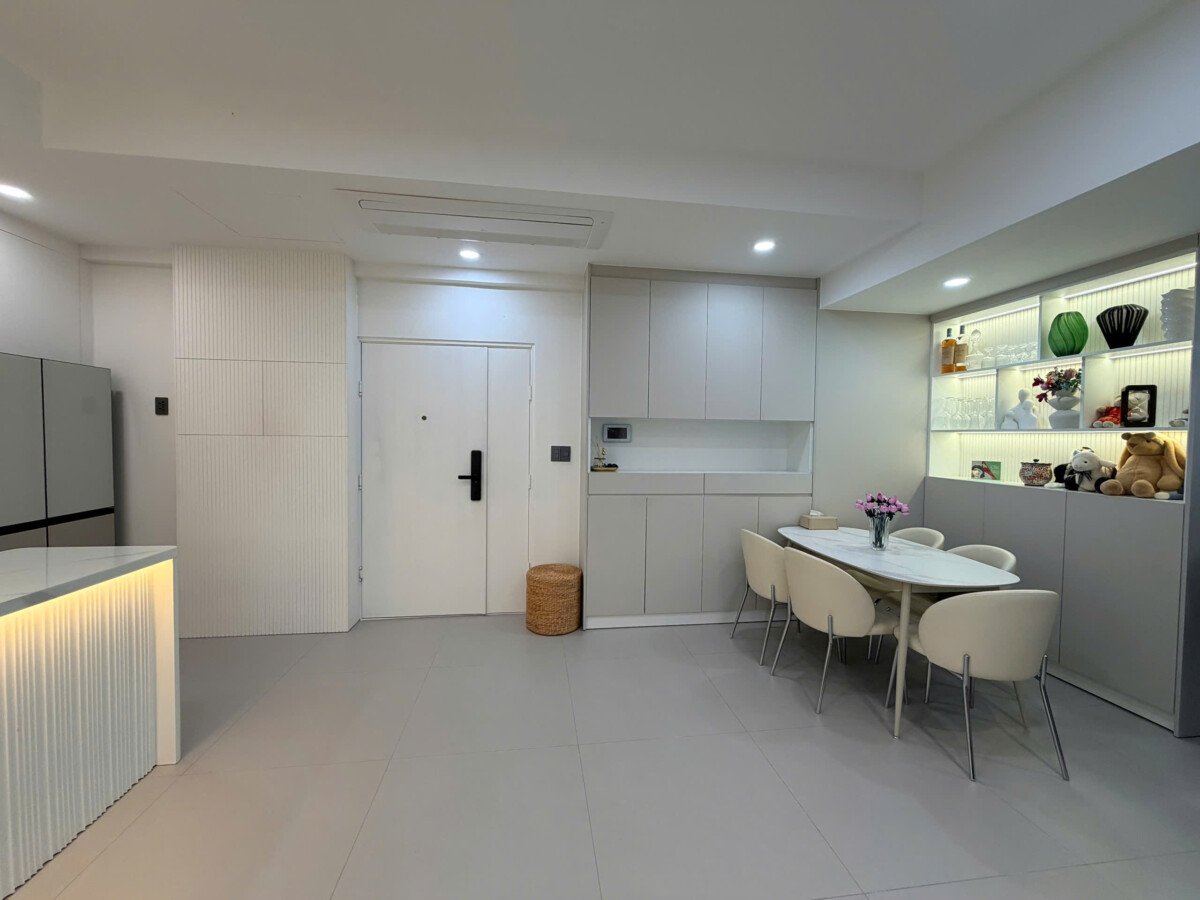khong gian phong an rong rai 1 - Giá mua bán căn hộ 3pn tòa C chung cư Green Valley phường Tân Mỹ T5/2026