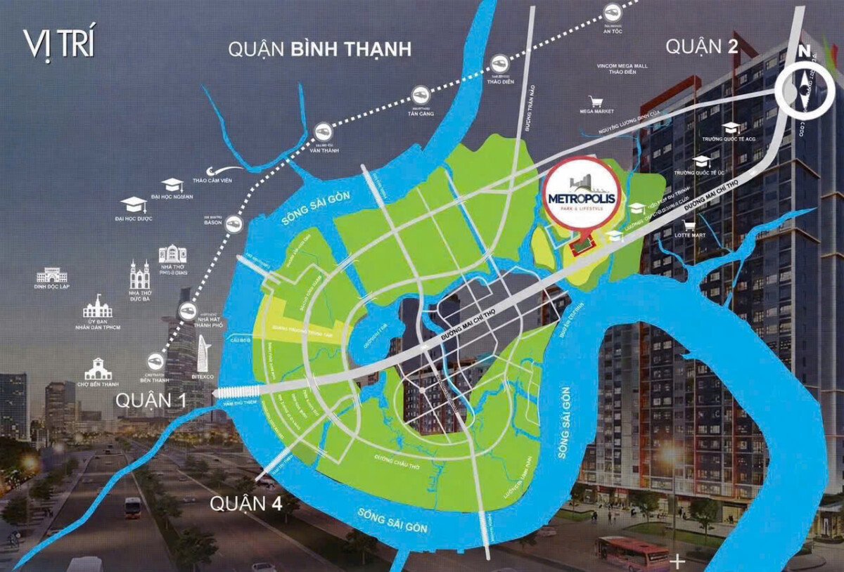 mat bang vi tri the metropolis - The Metropolis - Biểu tượng căn hộ hạng sang mới tại Thủ Thi&ecirc;m