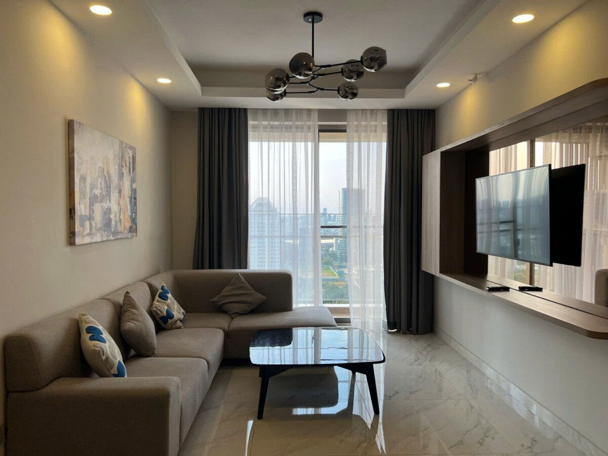 phong khach can ho ban 40 - Giá mua bán căn hộ 3pn số 12 tòa A chung cư Midtown phường Tân Mỹ T6/2026