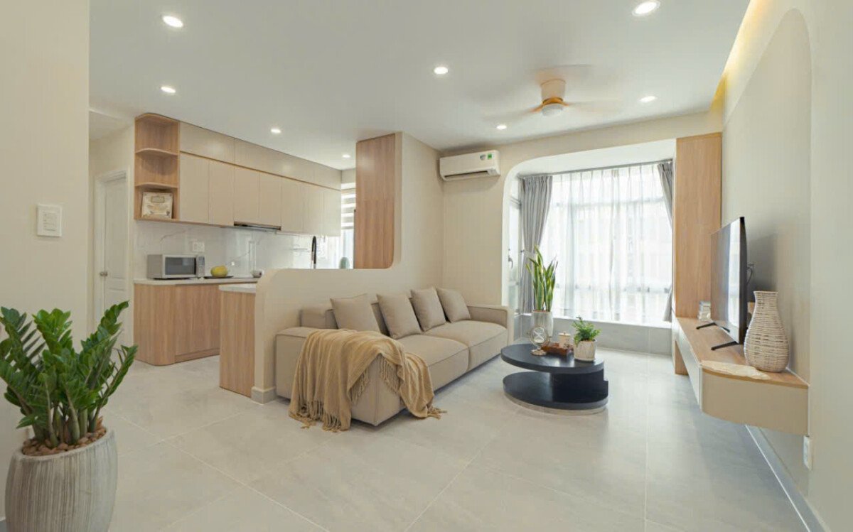 phong khach - Cần bán căn hộ Sky Garden 3. DT 70m2 Nhà được thiết kế chỉn chu-2pn-2wc nội thất xịn-đang cho thuê 22 Triệu. Giá 6 Tỷ