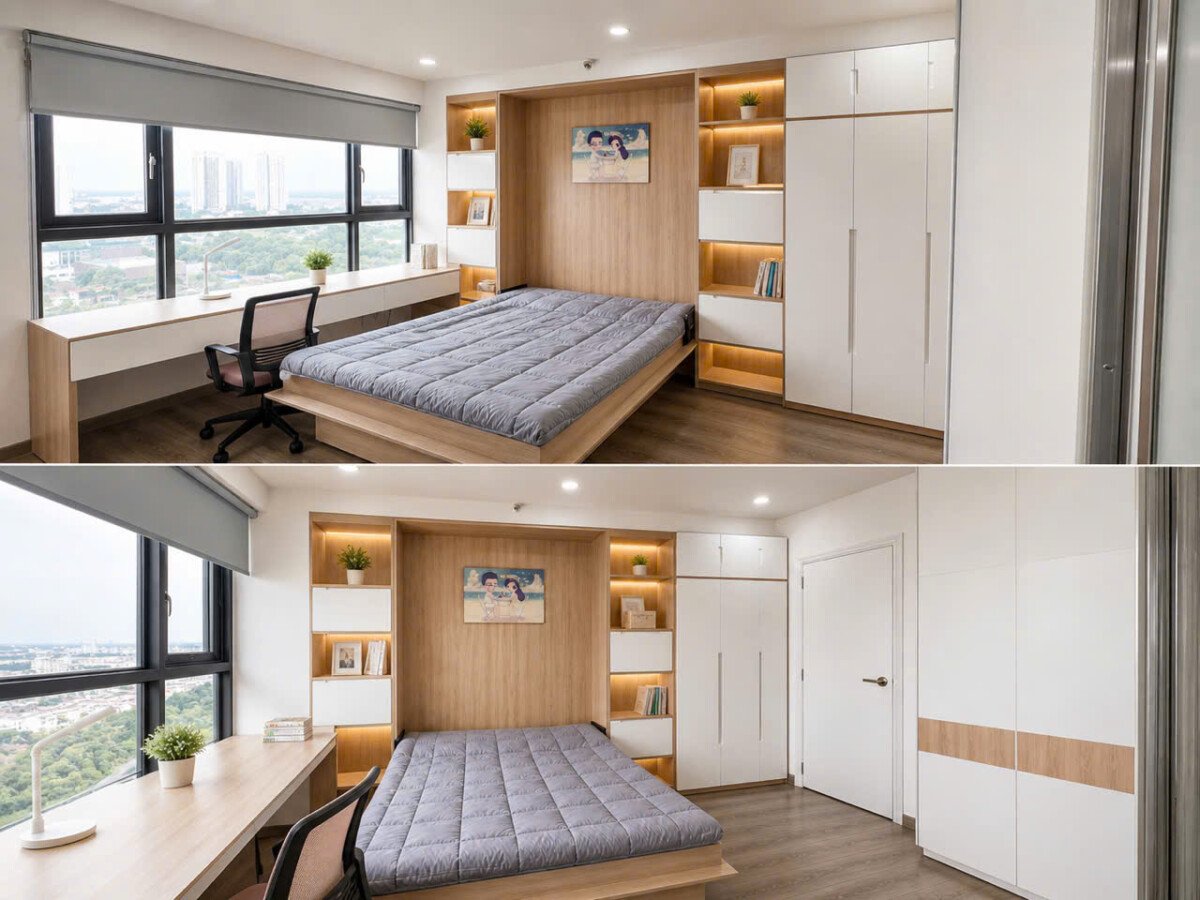 phong ngu nho 1 - Giá cho thuê căn hộ 3pn tòa A chung cư Nam Phúc Le Jardin phường Tân Mỹ T5/2026