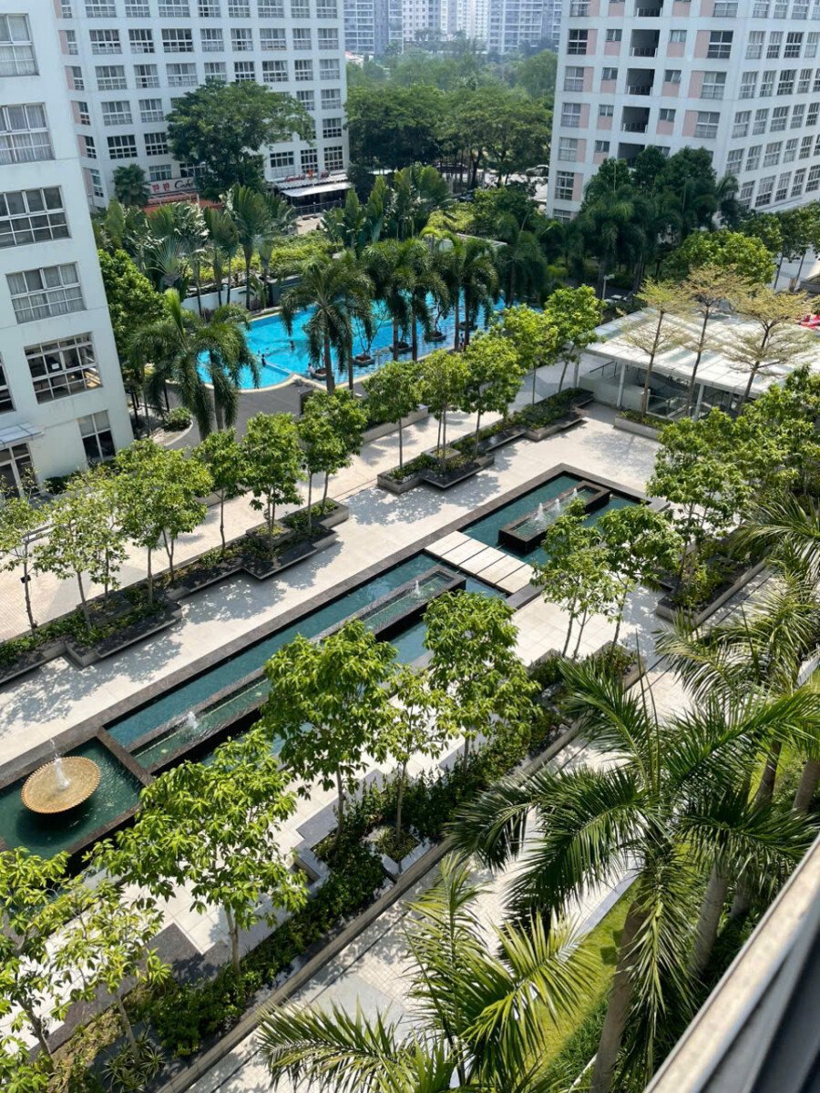 vi tri can ho lien ke khuon vien noi khu va ho boi - Giá cho thuê căn hộ 3pn tòa E chung cư Happy Valley phường Tân Hưng T5/2026