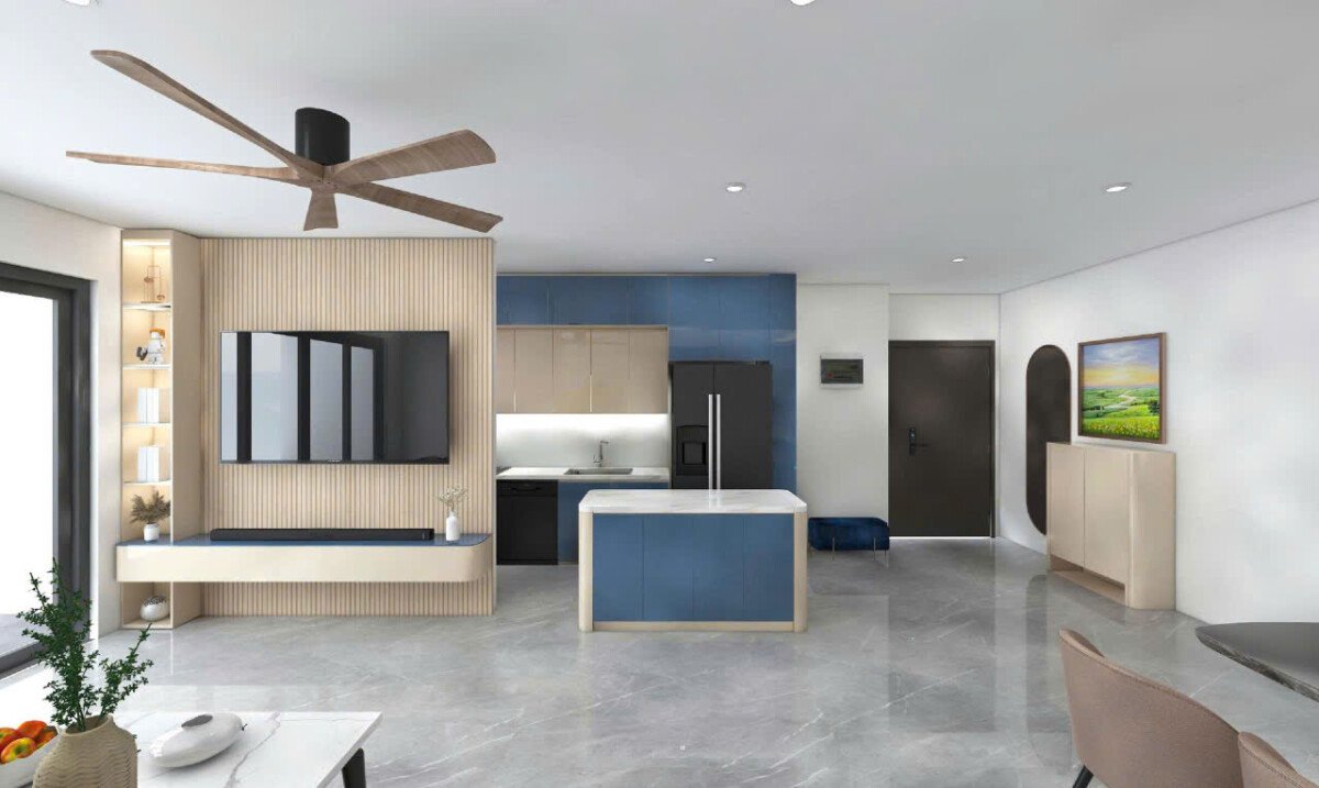 bep can ho cho thue rong - Cho thuê căn hộ 03pn, chung cư Green Valley, giá 35tr/tháng, nhà đẹp, nội thất mới 100%.