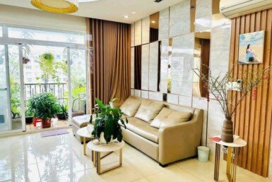 Cho thuê căn hộ Cảnh Viên 3. DT 118m2 Thiết kế 3 Phòng ngủ-2wc- View Thoáng- Lầu cao- Giá 38 Triệu/Tháng