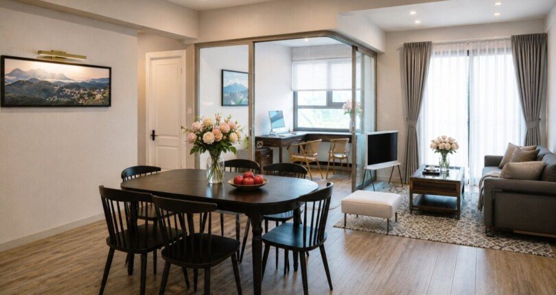 Cho thuê căn hộ đẹp tại Saigon South Residences. DT 95m2 Thiết kế 3 Phòng-2wc- lầu cao- Giá 22 Triệu/Tháng
