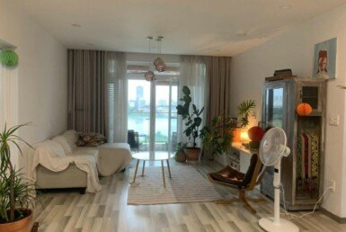 Cho thuê căn hộ Riverside residence. DT 130m2 Thiết kế 3 phòng ngủ-2wc View trực diện sông- Giá 31 Triệu/Tháng