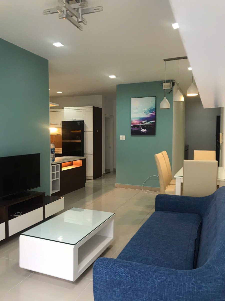 cho thue sky 3 nha dep - Cần cho thuê căn hộ Sky Garden 3. DT 68m2 Thiết kế 2 Phòng ngủ-2wc- Nhà đẹp lầu trung Giá 14 Triệu/Tháng