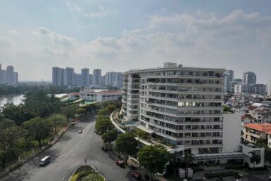 Cần cho thuê căn hộ The Panorama. DT 141m2 Thiết kế 2 Phòng ngủ+1 Phòng làm việc-2wc- View sông- Giá 39 Triệu/Tháng