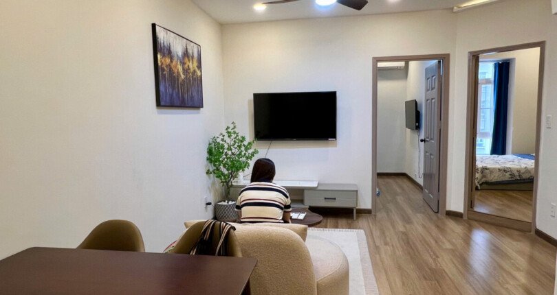 Bán căn hộ đẹp tại Sky Garden 3. DT 56m2 Thiết kế 2 Phòng ngủ-1wc- Nội thất mới- Giá 4.450 Tỷ