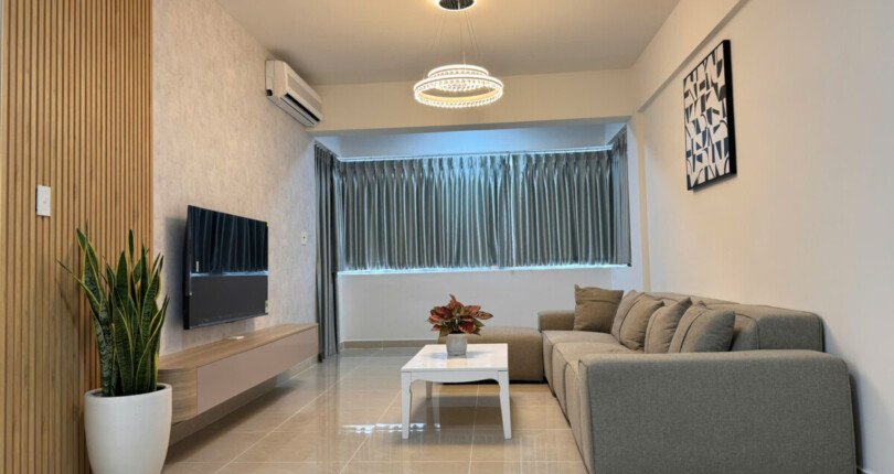 Cho thuê căn hộ Mỹ Khánh 4. Phú Mỹ Hưng-DT 113m2 Thiết kế 3 Phòng ngủ-2wc- nội thất mới- Giá thuê 31 Triệu/Tháng