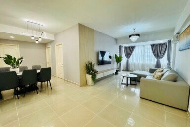 Cho thuê căn hộ Mỹ Khánh 3. DT 113m2 Nhà đẹp- 3 Phòng ngủ-2wc- Nội thất mới- View hồ bơi- Giá thuê 30 Triệu/Tháng