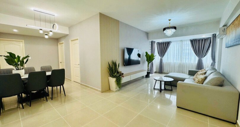 Cho thuê căn hộ Mỹ Khánh 3. DT 113m2 Nhà đẹp- 3 Phòng ngủ-2wc- Nội thất mới- View hồ bơi- Giá thuê 30 Triệu/Tháng