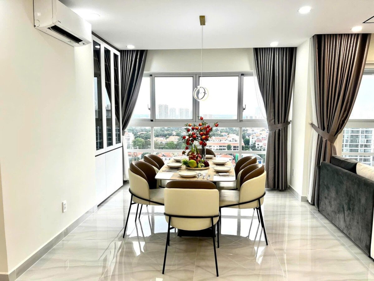 khong gian phong an 1 - Giá mua bán căn hộ 3pn chung cư Happy Valley Phú Mỹ Hưng T7/2026