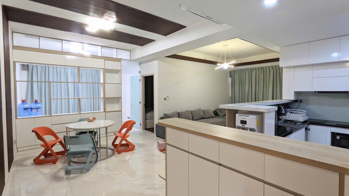 khong gian phong an 3 - Giá mua bán căn hộ 3pn số 08 tòa A chung cư Midtown phường Tân Mỹ T8/2026