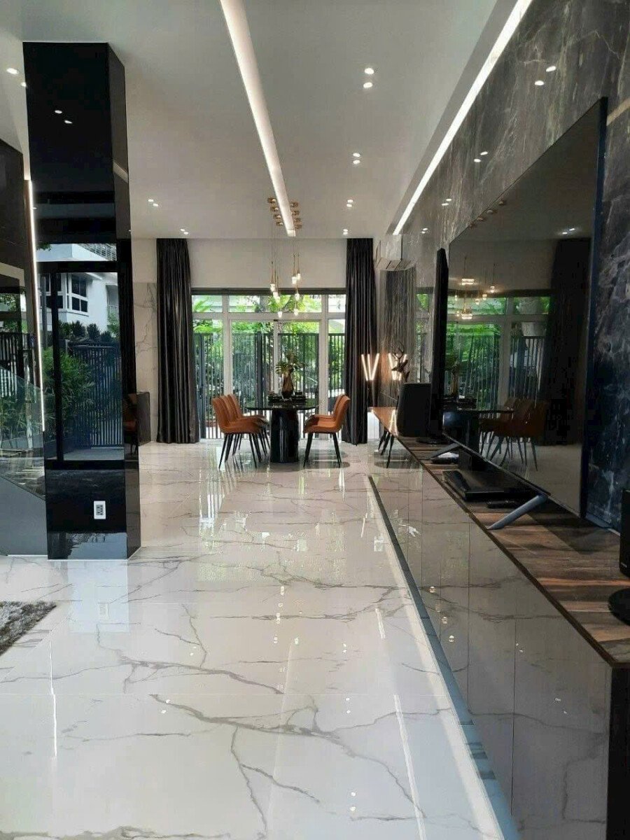 khong gian phong tang tret - Giá cho thuê nhà Biệt thự nguyên căn 4pn đường Nội khu Mỹ Giang 2a Phú Mỹ Hưng T7/2026