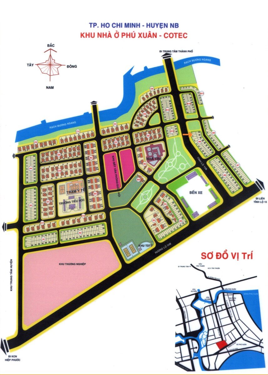 mat bang vi tri dat nen ban 2 - Giá mua bán đất nền lô A8 mặt đường Nguyễn Lương Bằng kdc Phú Xuân Cotec T7/2026