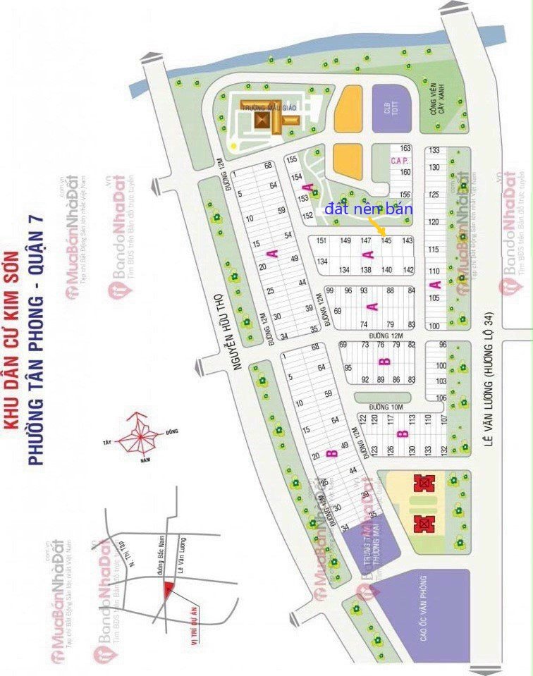 mat bang vi tri dat nen ban - Giá mua bán đất nền Biệt thự lô A145 Đường số 4 kdc Kim Sơn phường Tân Hưng T7/2026