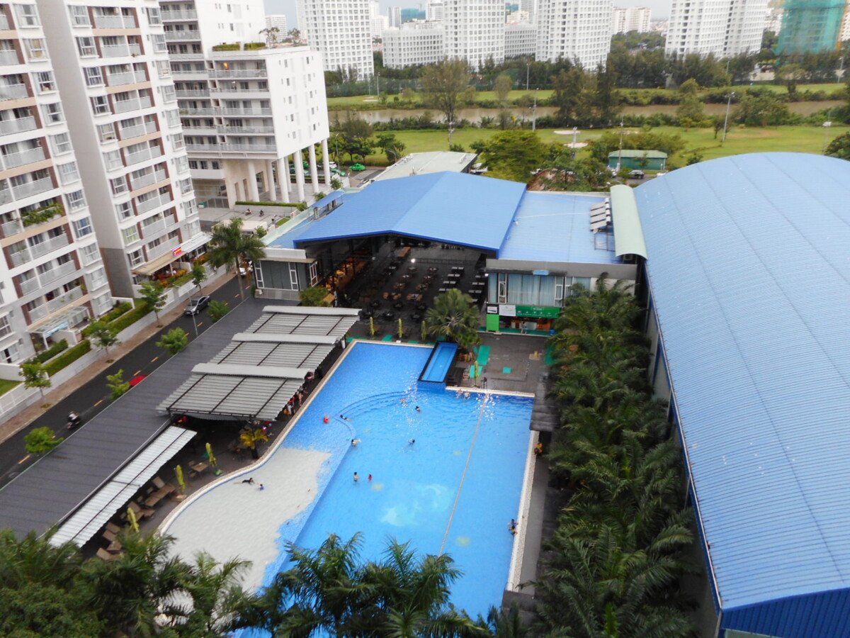 view balcony phong khach - Giá mua bán căn hộ 3pn số 03 tòa D chung cư Green Valley phường Tân Mỹ T7/2026