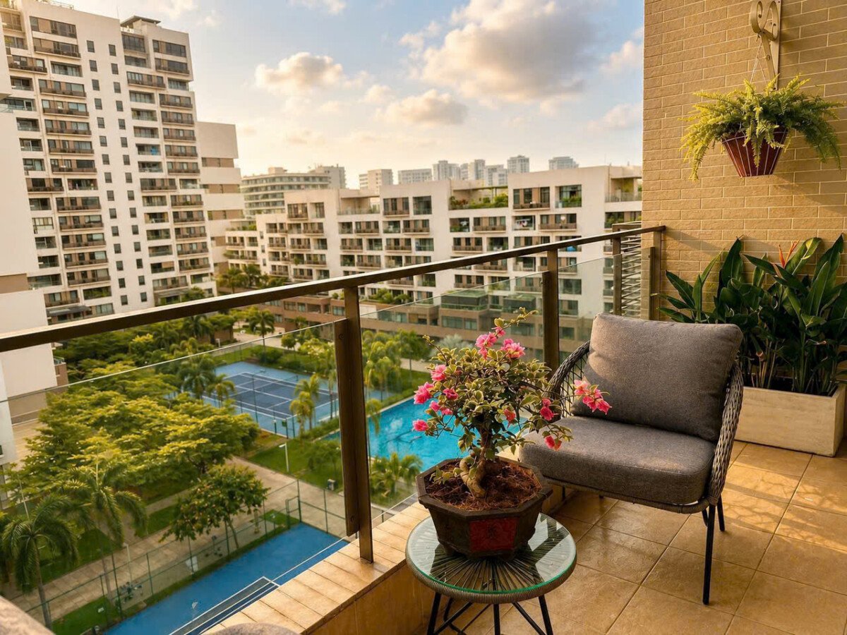 balcony phong khach - Giá cho thuê căn hộ Tophouse 3pn chung cư The Panorama phường Tân Hưng T8/2026