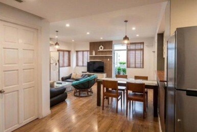 Cho thuê căn hộ Hưng Vượng 2, DT 105m2 Thiết kế 3 Phòng ngủ-2wc Nội thất mới- Giá 19 Triệu/Tháng