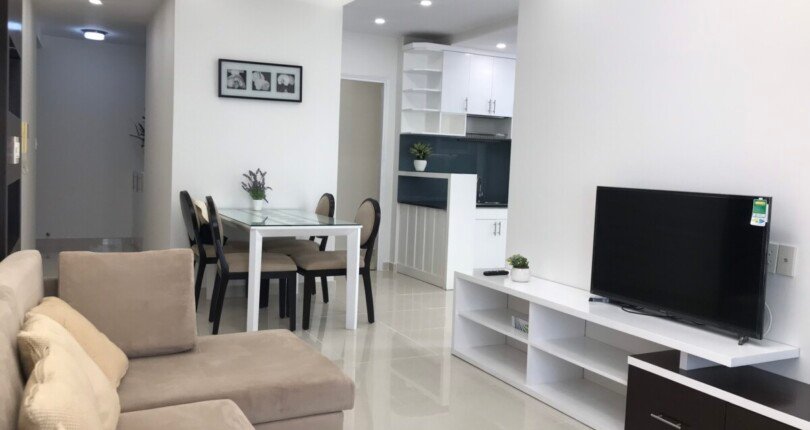 Cho thuê căn hộ Sky Garden 3. DT 68m2 Thiết kế 2 Phòng ngủ-2wc- Nội thất đầy đủ- Lầu cao- Giá 15 Triệu/Tháng