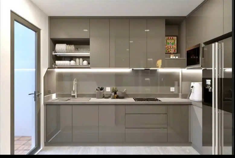 khong gian bep 3 - Giá mua bán căn hộ 3pn số 01 tòa C chung cư Green Valley phường Tân Mỹ T9/2026