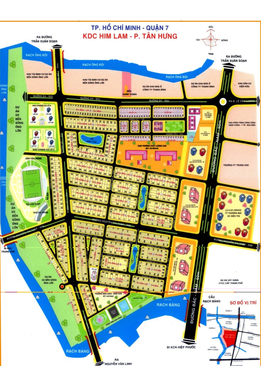 mat bang - Giá cho thuê tòa nhà văn phòng góc đường Nội khu Him Lam phường Tân Hưng T9/2026