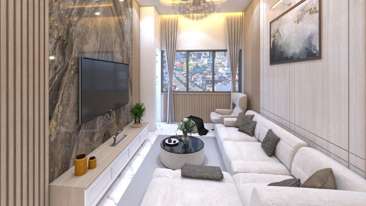 phong khach can ho can cho thue 5 - Cho thuê căn hộ 03pn chung cư Sky Garden 3, giá 27tr/tháng, nhà mới đẹp, đầy đủ nội thất.