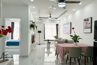 Cho thuê căn hộ 02pn chung cư Sky Garden 2, nhà đẹp, đầy đủ nội thất, giá 20tr/tháng.