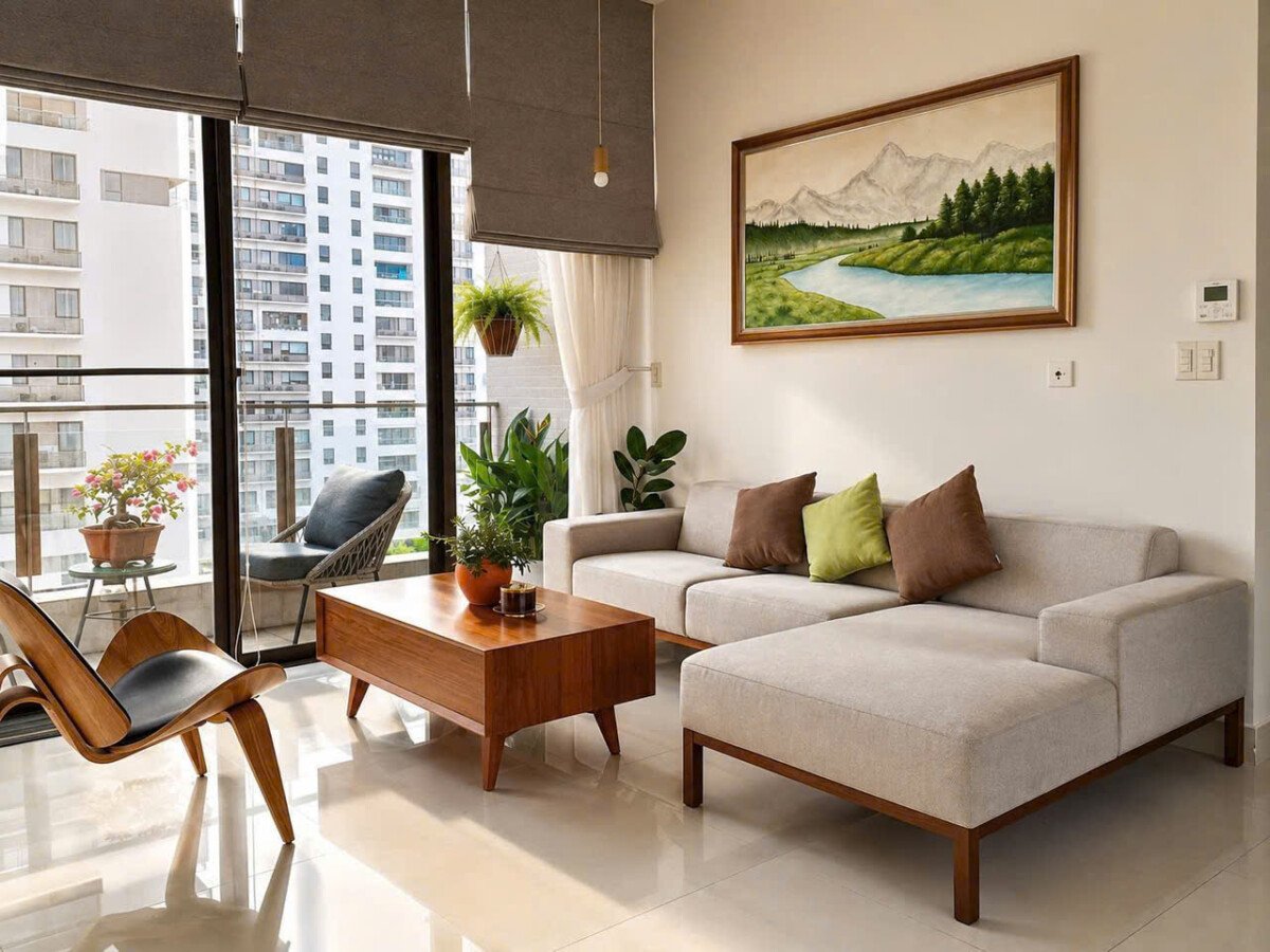 phong khach can ho cho thue 22 - Giá cho thuê căn hộ Tophouse 3pn chung cư The Panorama phường Tân Hưng T8/2026