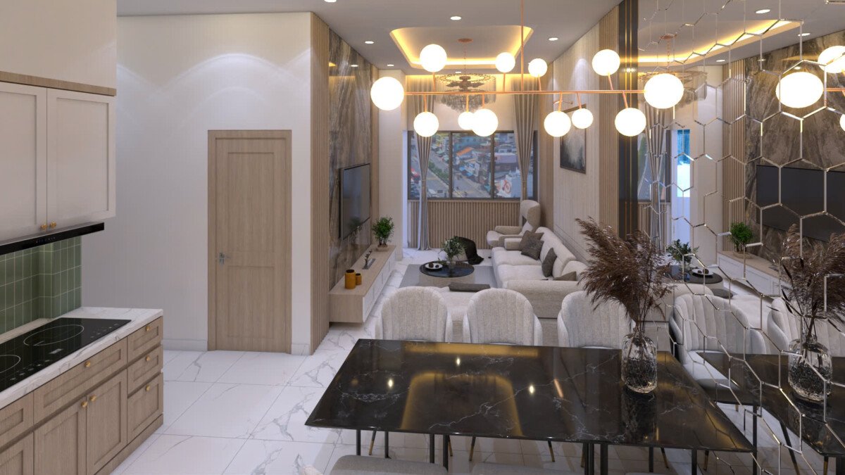 phong khach can ho cho thue 23 - Cho thuê căn hộ 03pn chung cư Sky Garden 3, giá 27tr/tháng, nhà mới đẹp, đầy đủ nội thất.